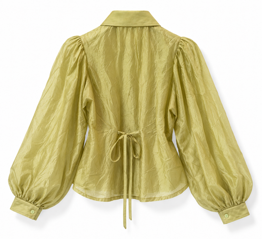 Lime green Cut-out shirt
