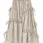 Drawstrings Skirt in Off White