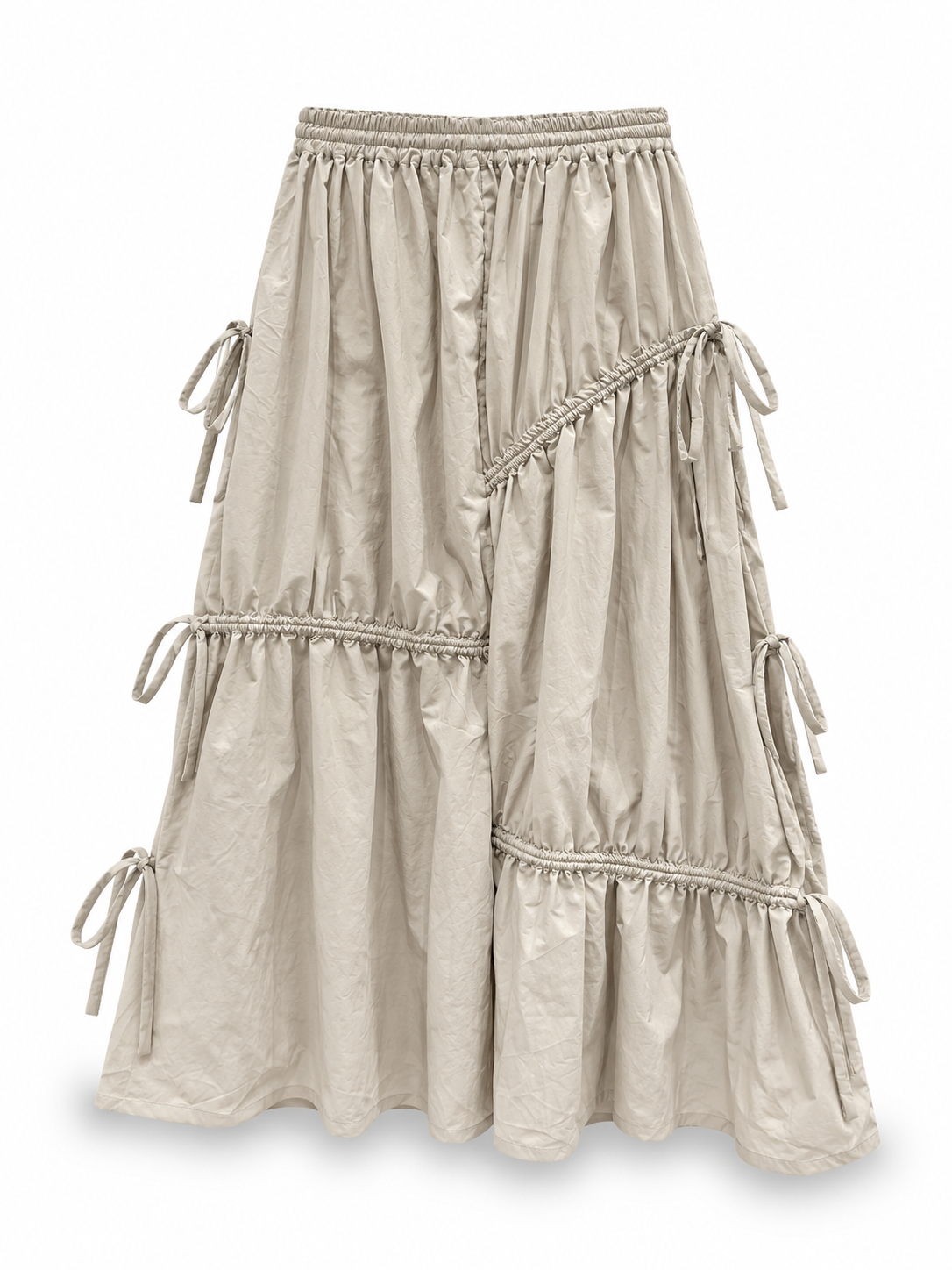 Drawstrings Skirt in Off White