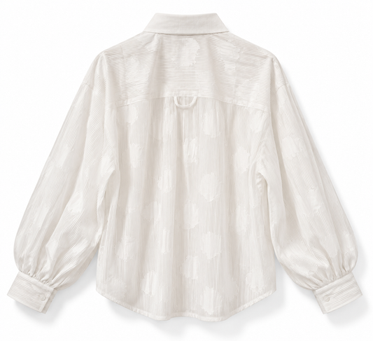 White floral cotton shirt