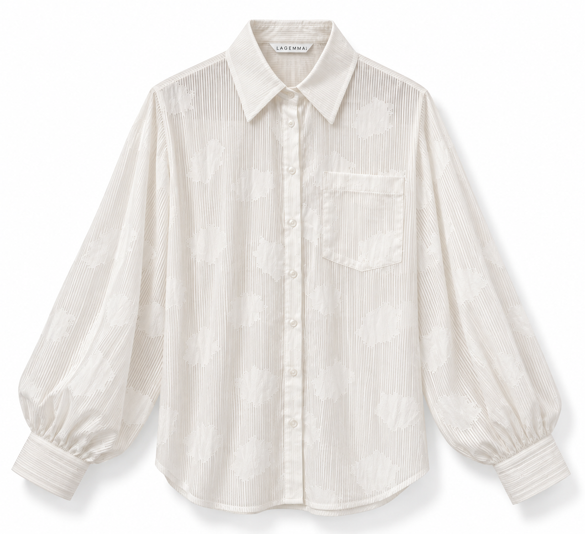 White floral cotton shirt