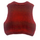 Hand- Crochet Tank Top Sweater in red