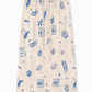 Azure sketch linen midi skirt