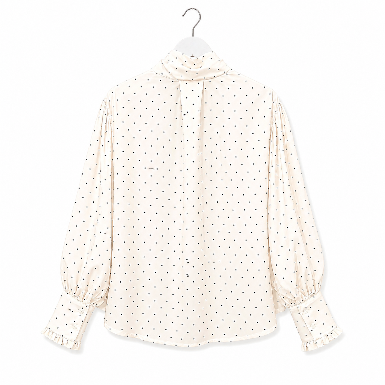 Polka Dot Scarf Blouse