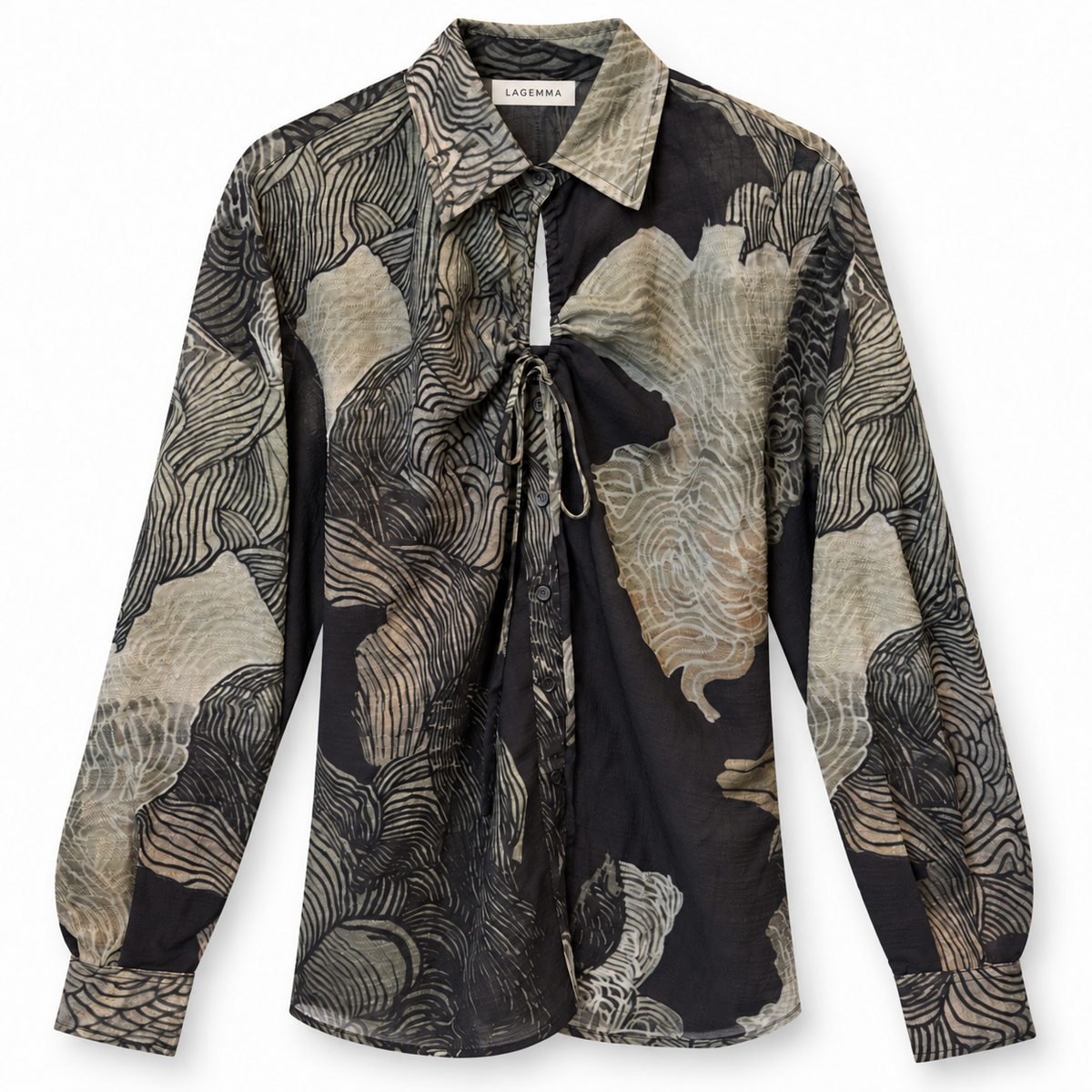 Éloise Blouse in Japanese silk print