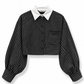 Cropped Striped Oxford Shirt