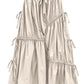 Drawstrings Skirt in Off White