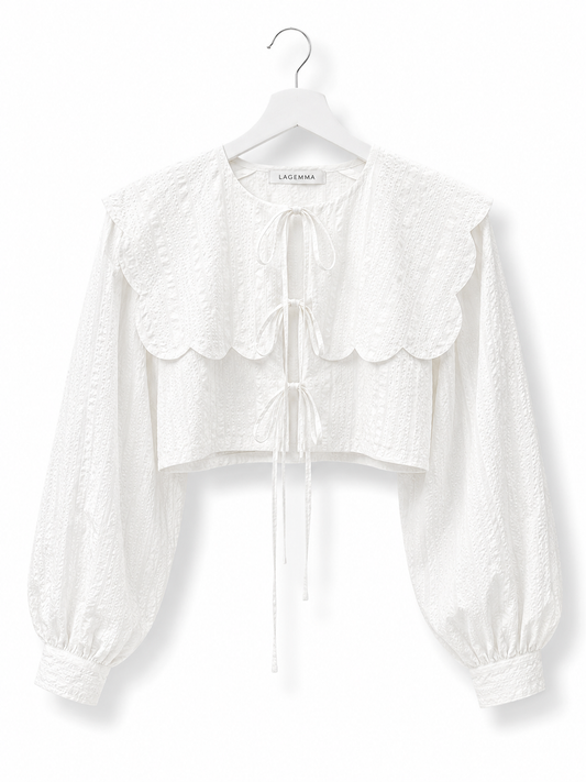 Sailor cloudy Cropped Shirt