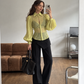 Lime green Cut-out shirt