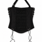 Linen Bustier Top in black