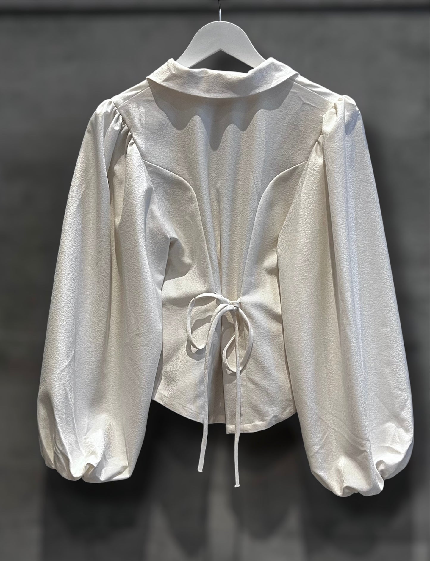 Peter collar White Brocade Top