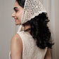 Hand Crochet headband in beige
