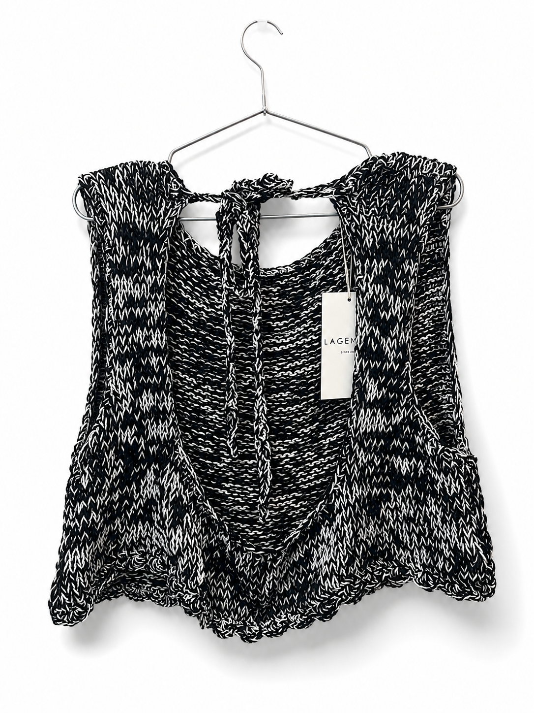 Hand Knitted Open back top