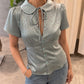 Peter Pan Mint lili cut out top