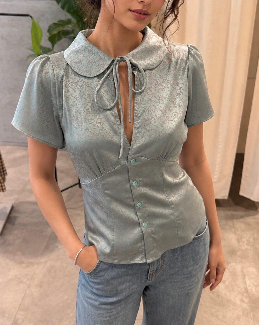 Peter Pan Mint lili cut out top