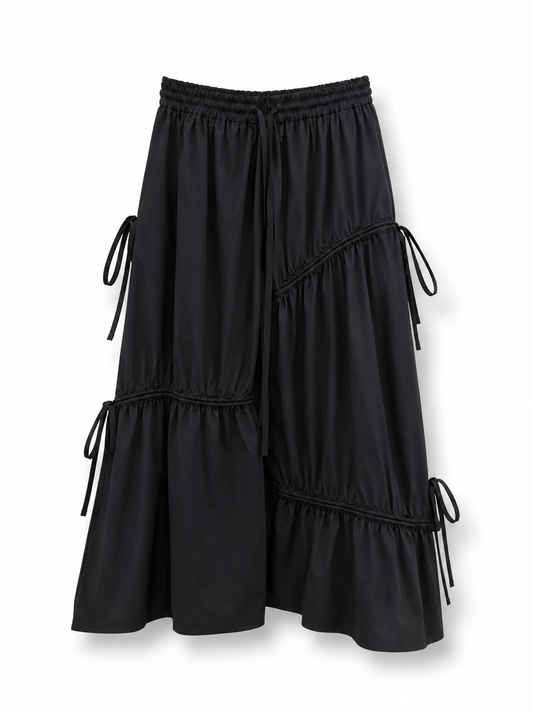 Drawstrings Skirt in black