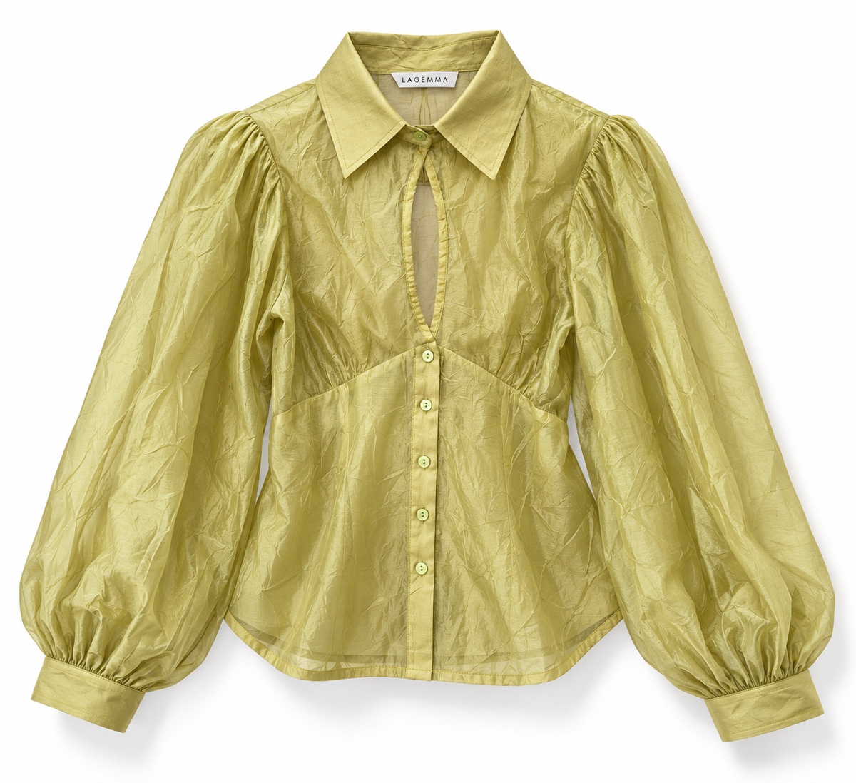 Lime green Cut-out shirt