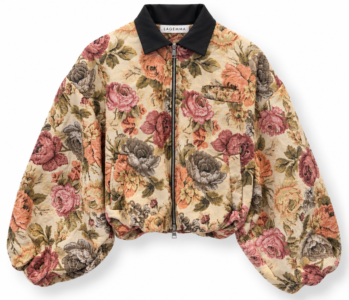 Tapestry Floral Bomber Jacket