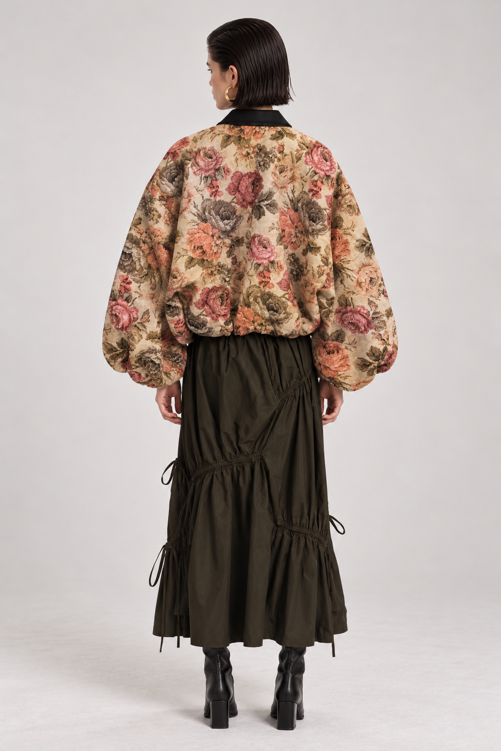 Tapestry Floral Bomber Jacket