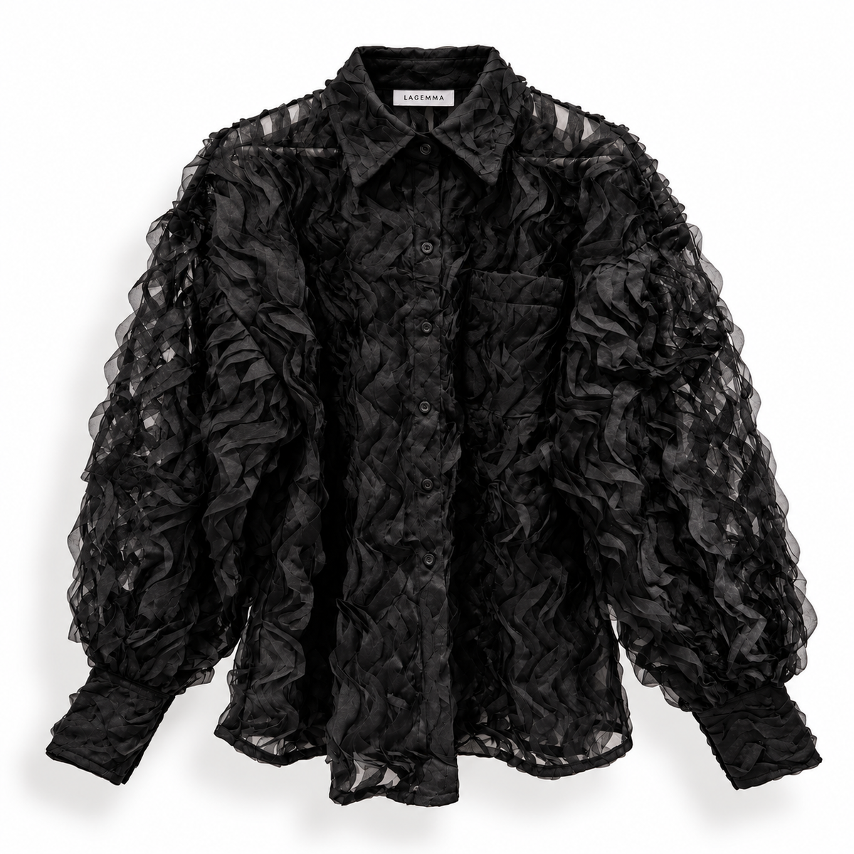 Twisted Petal Mesh Shirt