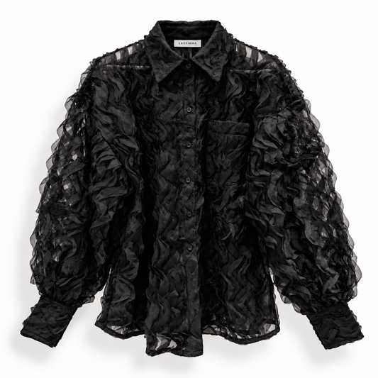 Twisted Petal Mesh Shirt