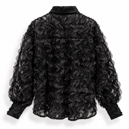 Twisted Petal Mesh Shirt