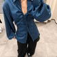 Éloise Blouse in stripes blue