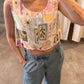 Summer Postcard linen top