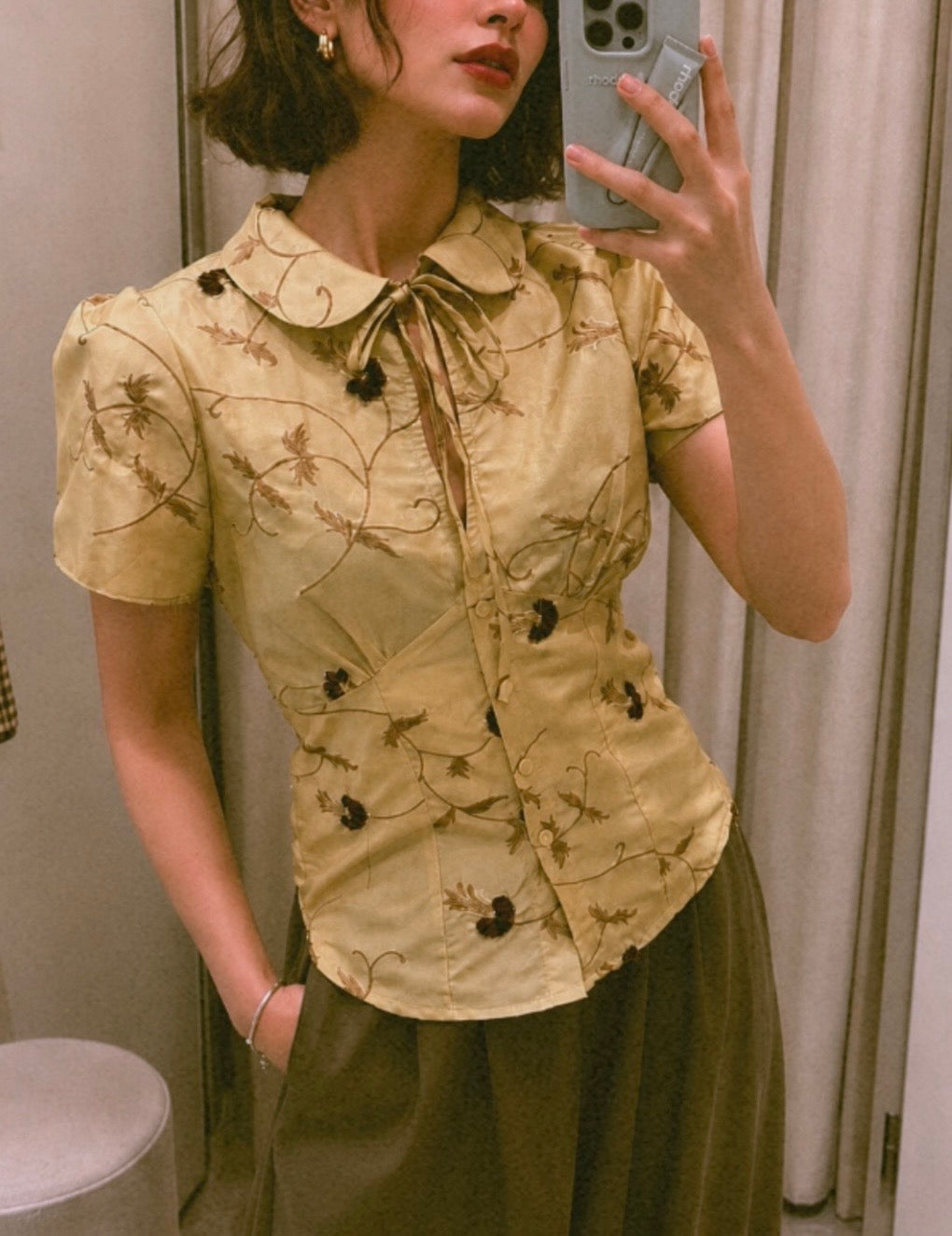 Peter Pan tafta yellow top