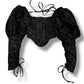 Structured Elegance Corset Top – Black Brocade