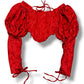 Red Structured Elegance Corset Top