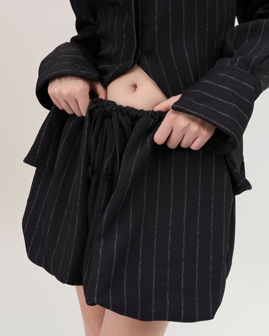 Pinstripe Balloon Shorts