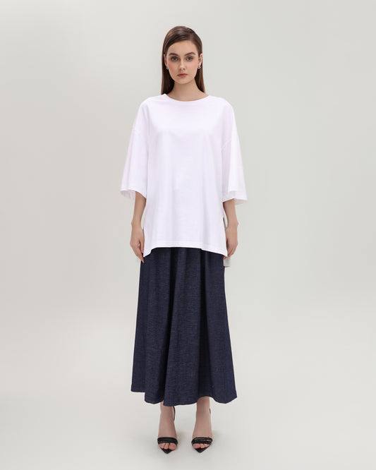 Unisex White Boxy T-Shirt