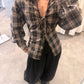 Éloise Blouse in tartan brown