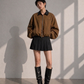 Jane Cropped Bomber Jacket