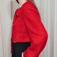 Red tweed Cut-Out Blazer