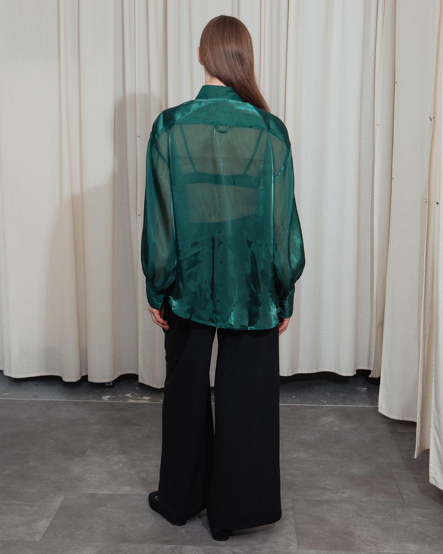 Green Organza Shirt
