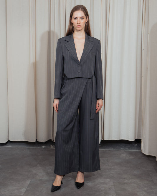 Pinstripe Grey Blazer