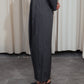Pinstripe Crossover Pants in Grey