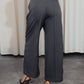 Pinstripe Crossover Pants in Grey