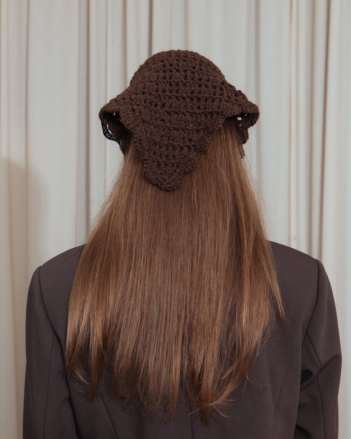 Brown Hand-Crochet Headband