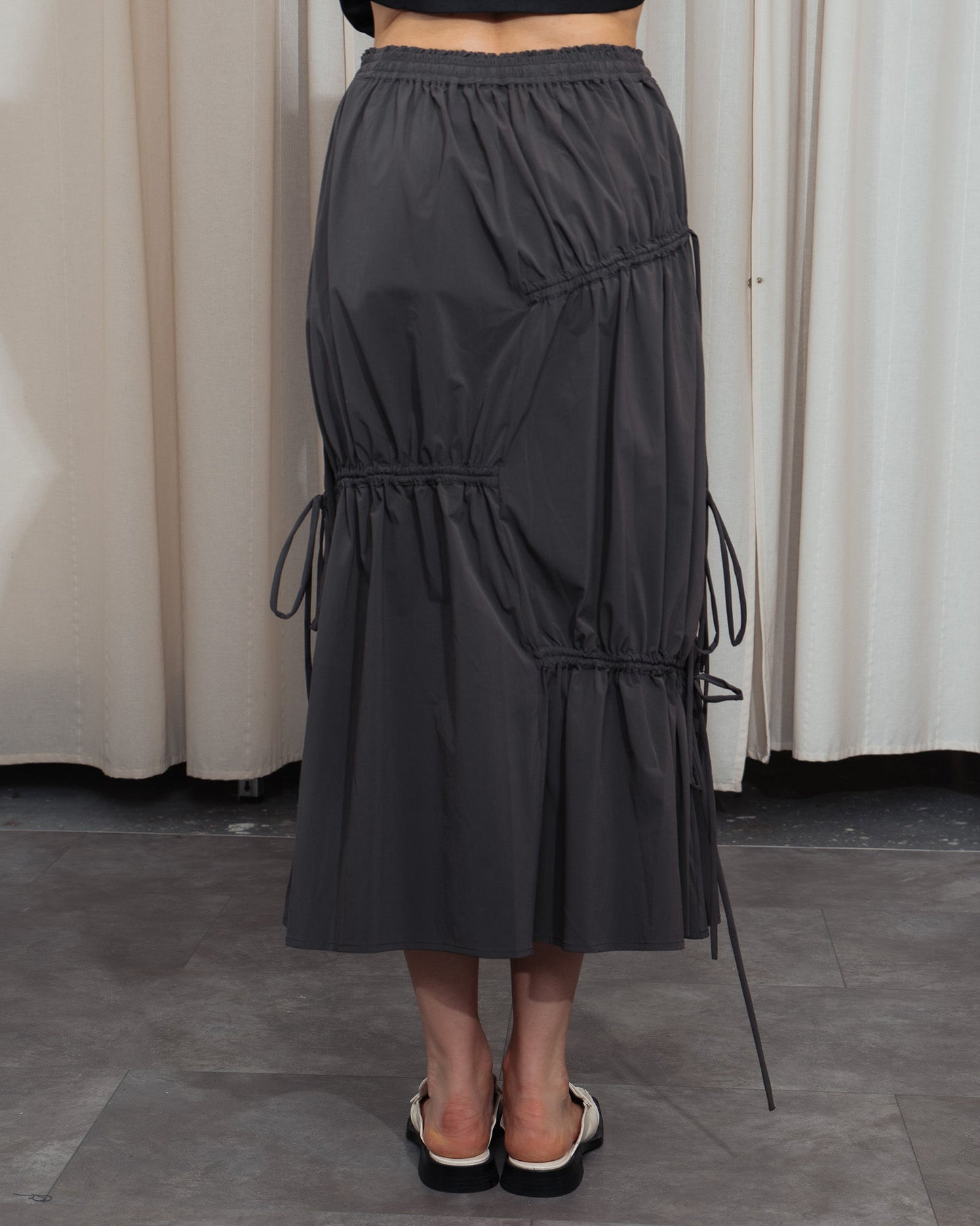 Drawstrings Skirt in grey