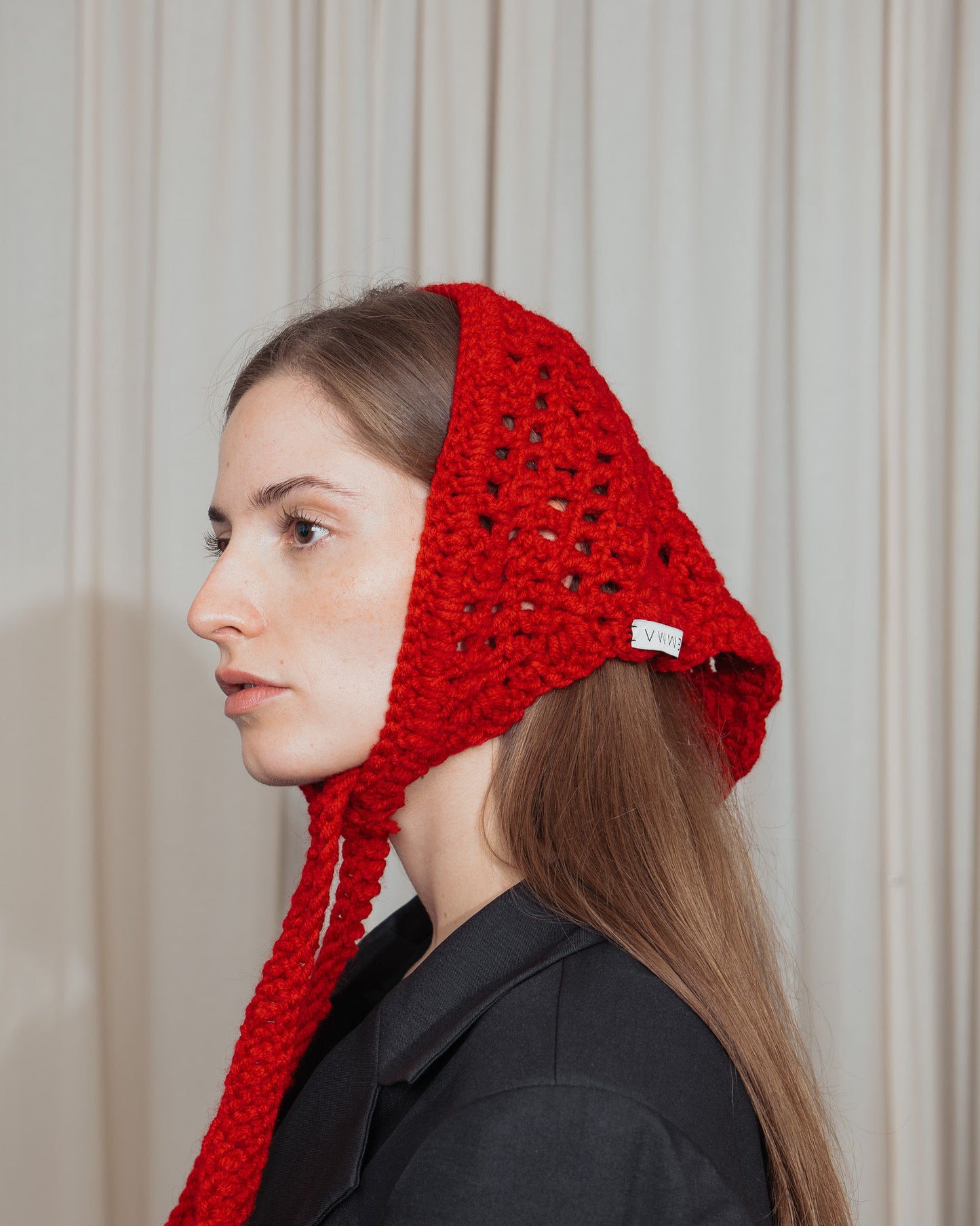 Red Hand Crochet Headband