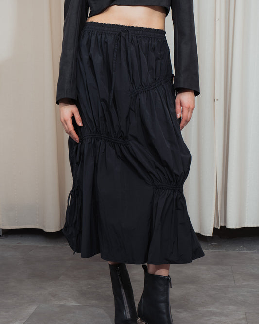 Drawstrings Skirt in black