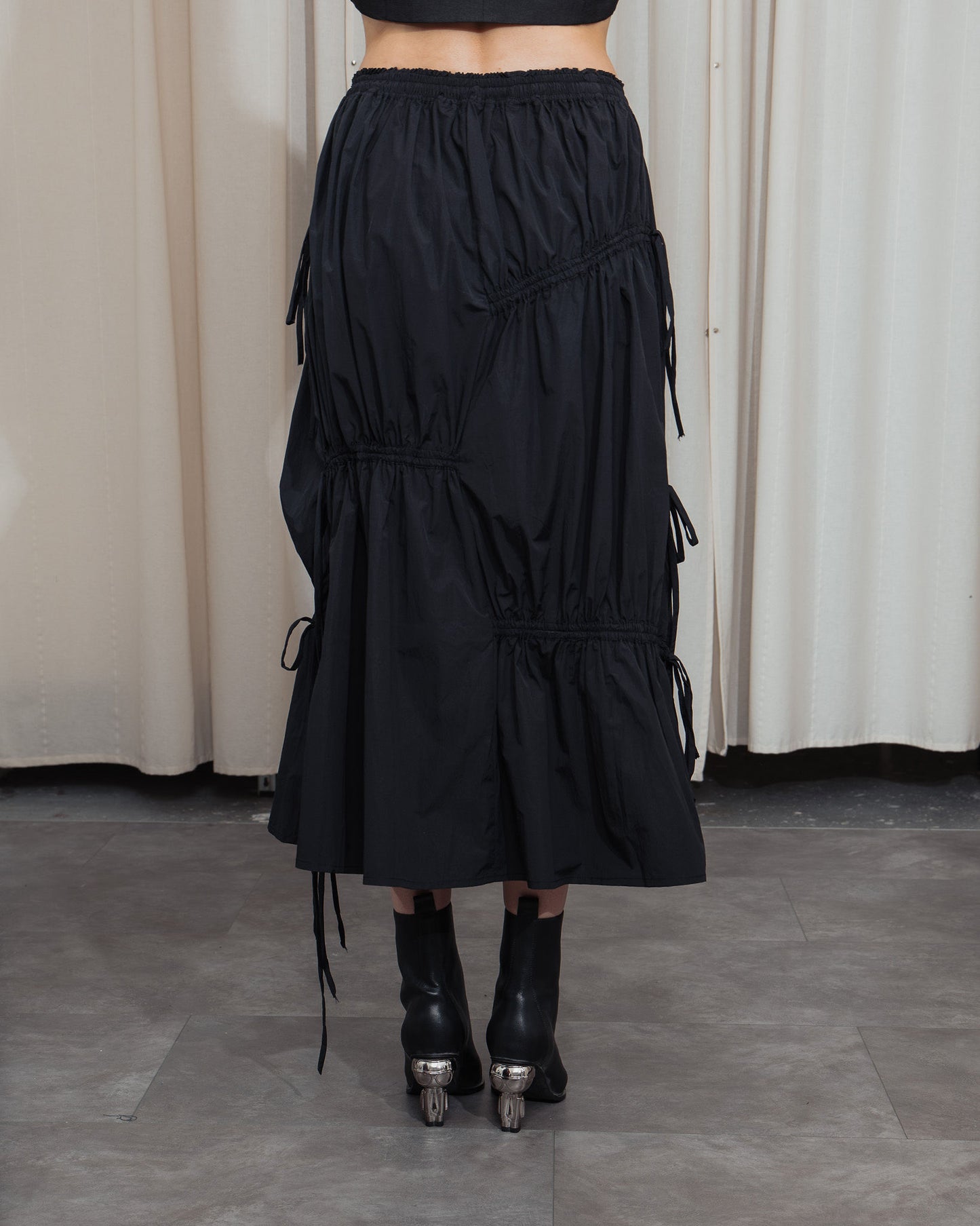 Drawstrings Skirt in black