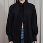 Long Collar Shirt in black