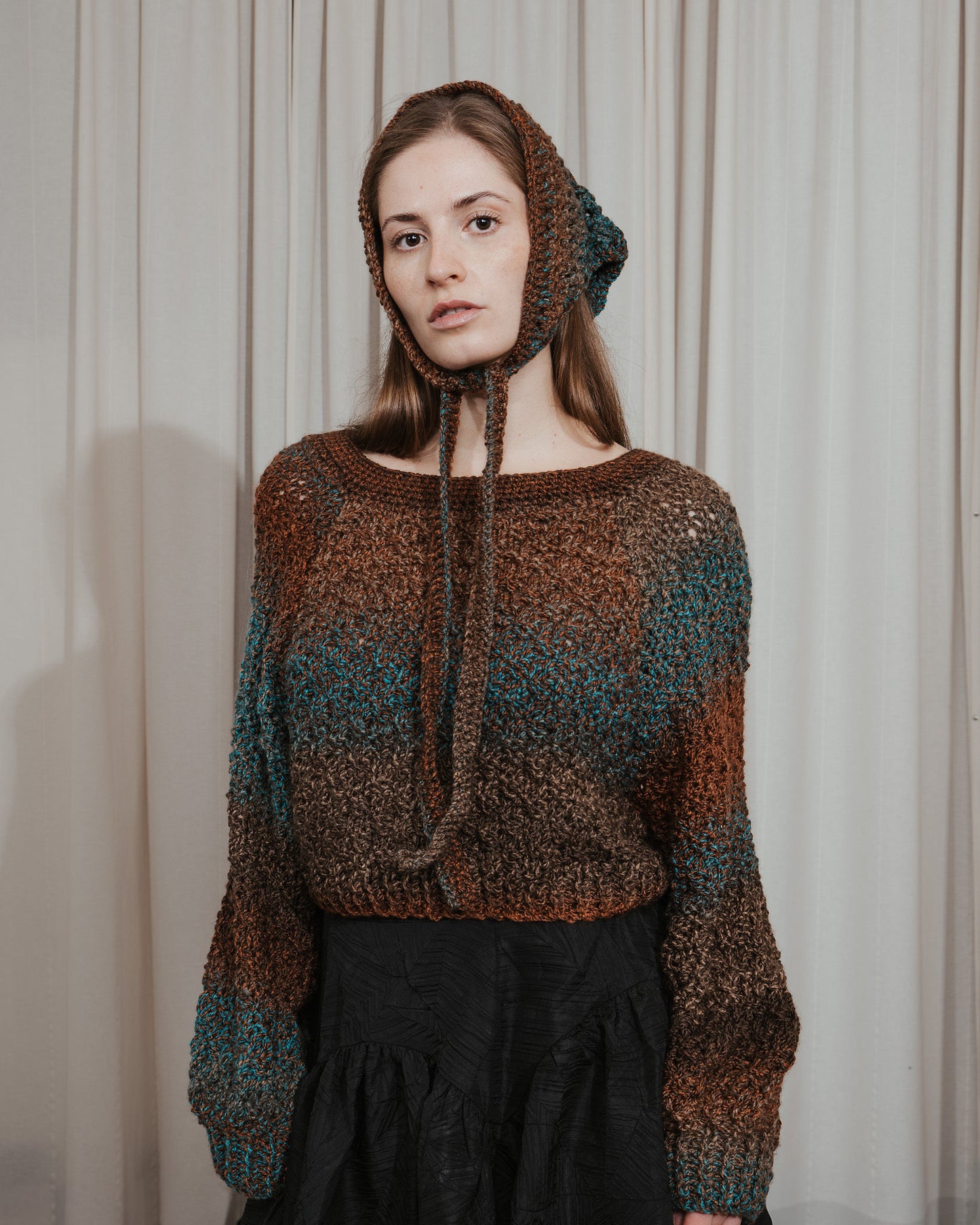 Hand-Crochet Open Back Sweater