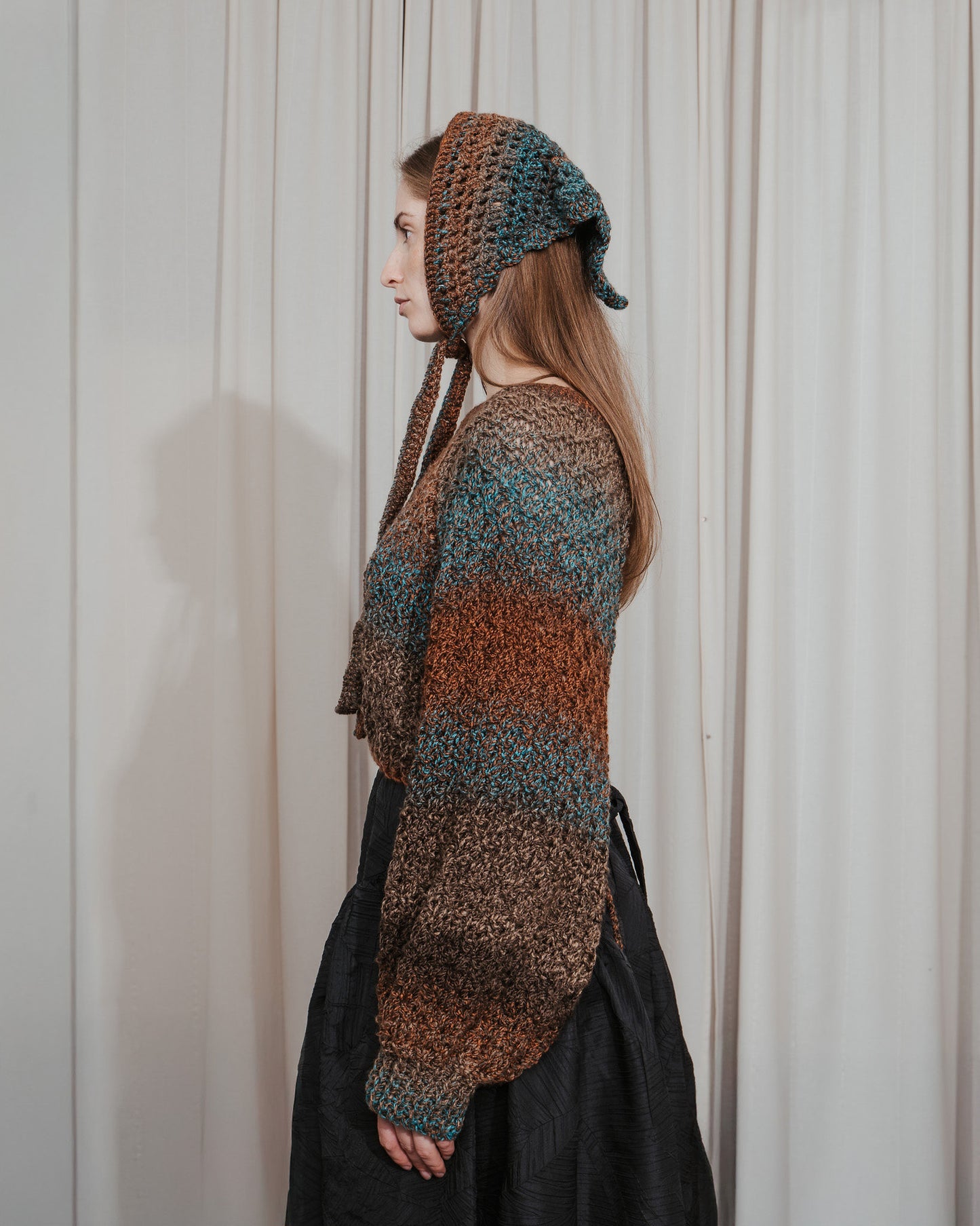 Hand-Crochet Open Back Sweater