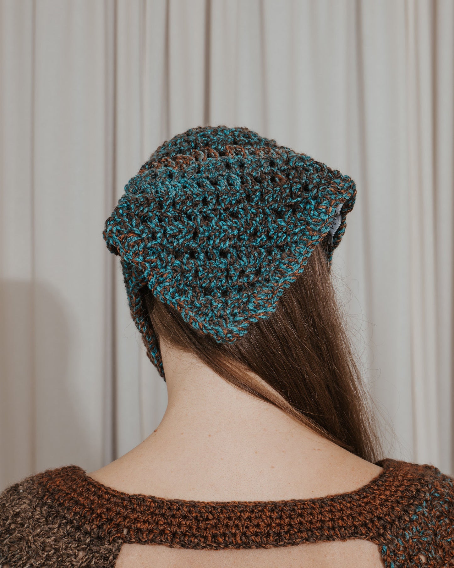 Hand Crochet Headband in two tones colors