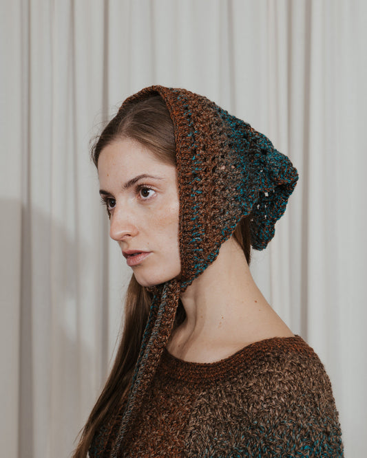 Hand Crochet Headband in two tones colors
